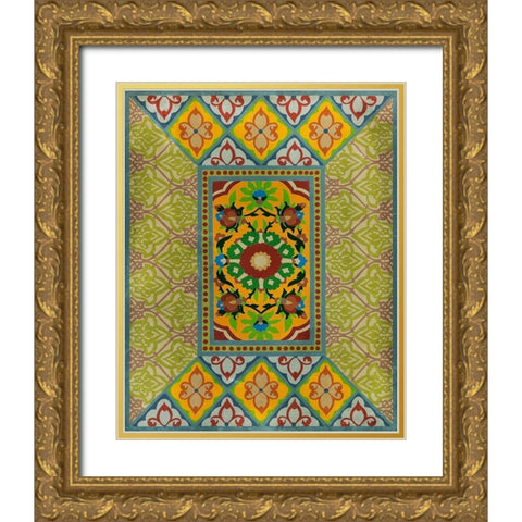 Wallpaper Collage  II Gold Ornate Wood Framed Art Print with Double Matting by Zarris, Chariklia