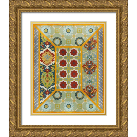 Wallpaper Collage  III Gold Ornate Wood Framed Art Print with Double Matting by Zarris, Chariklia