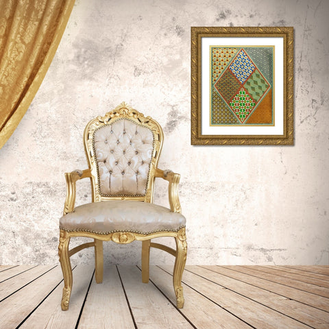 Wallpaper Collage  IV Gold Ornate Wood Framed Art Print with Double Matting by Zarris, Chariklia