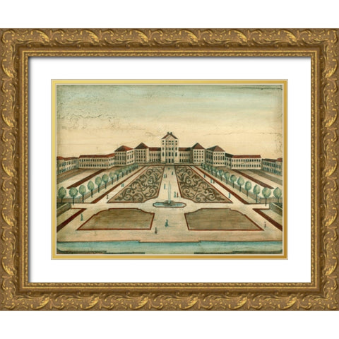 Garden Design I Gold Ornate Wood Framed Art Print with Double Matting by Vision Studio