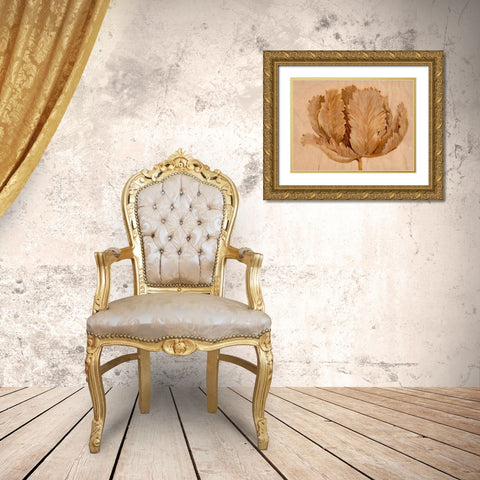 Sepia Tulip on Birch II Gold Ornate Wood Framed Art Print with Double Matting by OToole, Tim