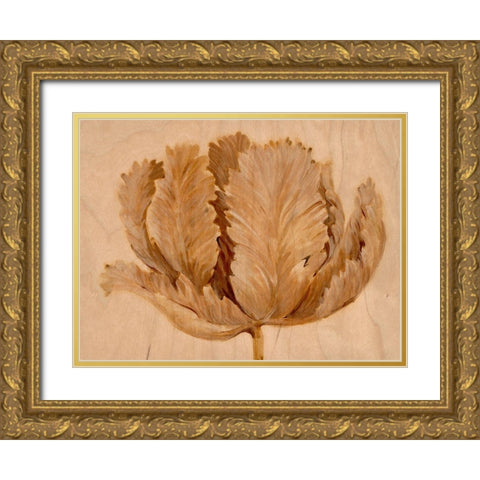 Sepia Tulip on Birch II Gold Ornate Wood Framed Art Print with Double Matting by OToole, Tim