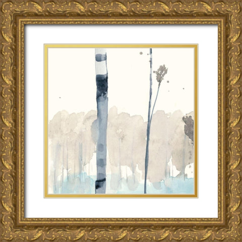 Birchline Grid IV Gold Ornate Wood Framed Art Print with Double Matting by Goldberger, Jennifer