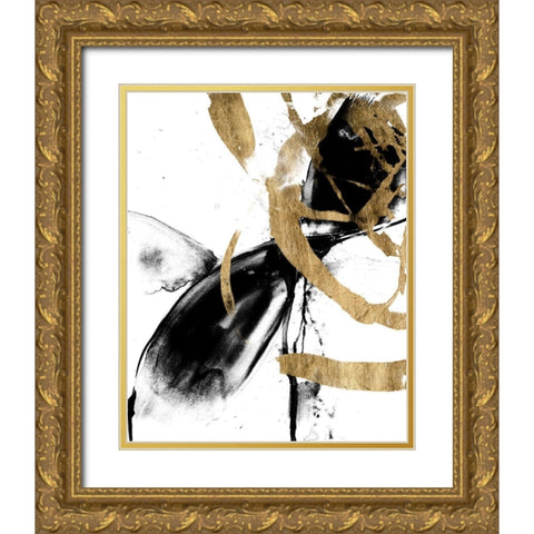 Sliced Vortex I Gold Ornate Wood Framed Art Print with Double Matting by Goldberger, Jennifer