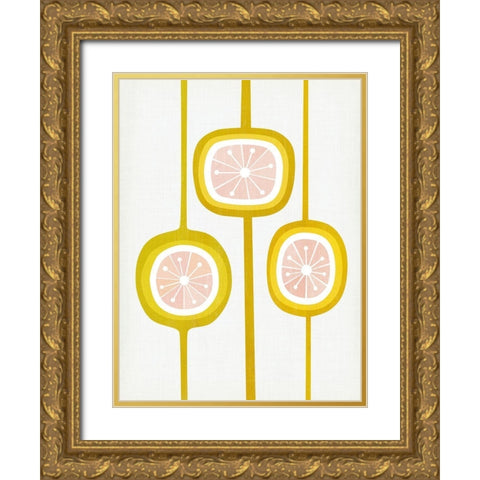 Paloma II Gold Ornate Wood Framed Art Print with Double Matting by Borges, Victoria