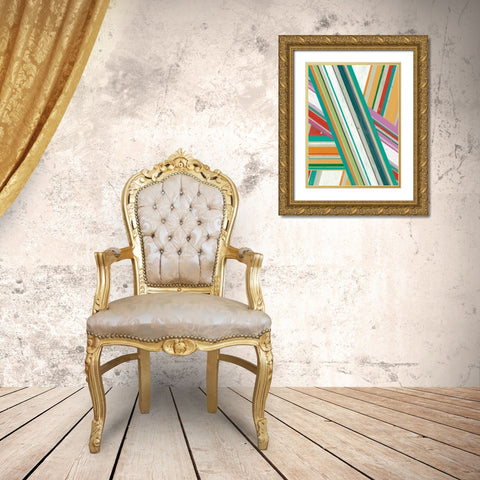 Summer Sarape II Gold Ornate Wood Framed Art Print with Double Matting by Studio W