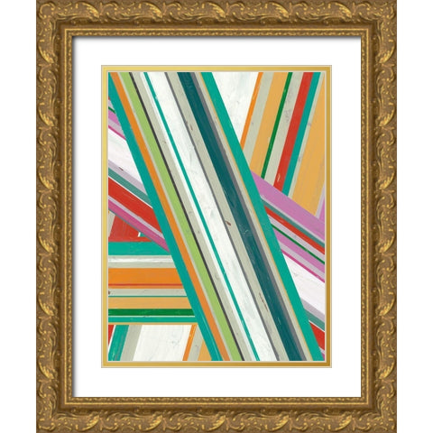 Summer Sarape II Gold Ornate Wood Framed Art Print with Double Matting by Studio W