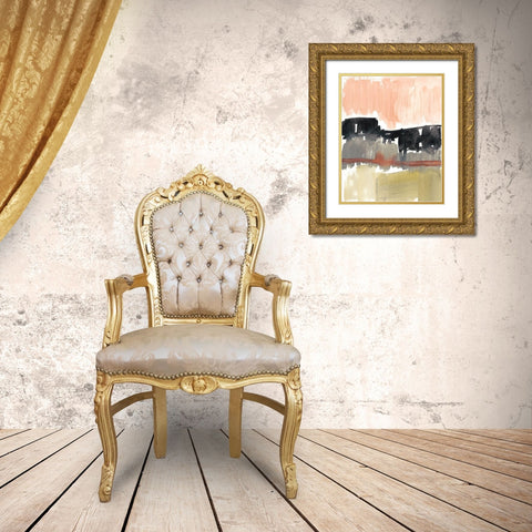 Crimson on the Horizon I Gold Ornate Wood Framed Art Print with Double Matting by Goldberger, Jennifer