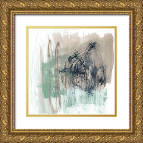 Scribble Scrabble I Gold Ornate Wood Framed Art Print with Double Matting by Goldberger, Jennifer