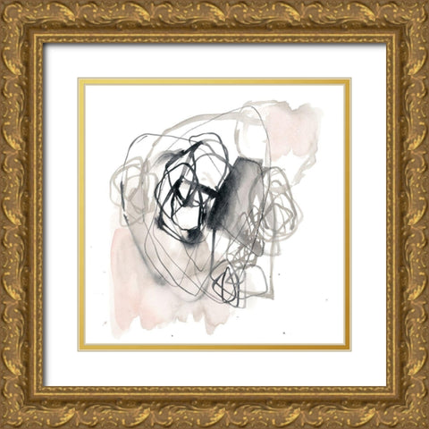 Circular Ebony II Gold Ornate Wood Framed Art Print with Double Matting by Goldberger, Jennifer