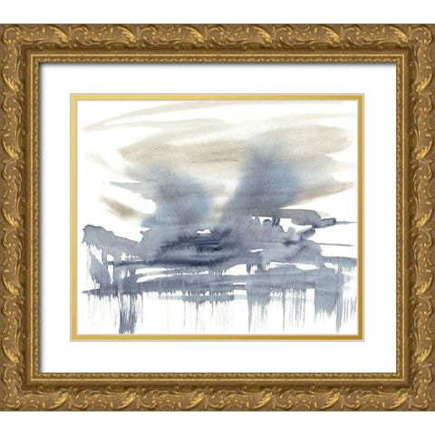 Paynes Bloom I Gold Ornate Wood Framed Art Print with Double Matting by Goldberger, Jennifer