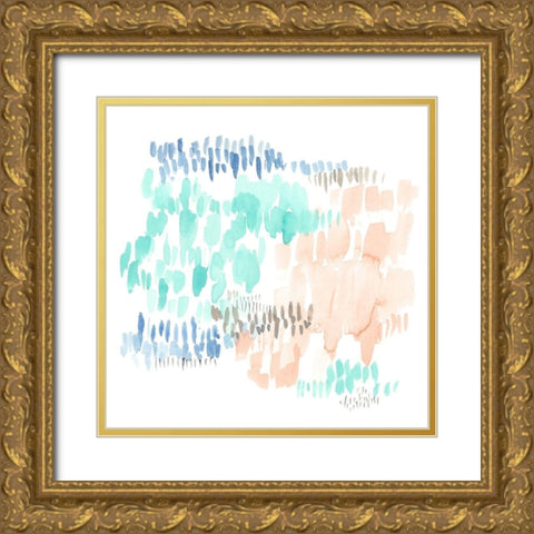 Sugar Dashes II Gold Ornate Wood Framed Art Print with Double Matting by Goldberger, Jennifer