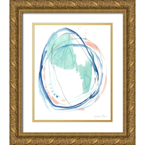 Right Round II Gold Ornate Wood Framed Art Print with Double Matting by Goldberger, Jennifer