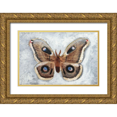 Papillon de Nuit II Gold Ornate Wood Framed Art Print with Double Matting by Ludwig, Alicia