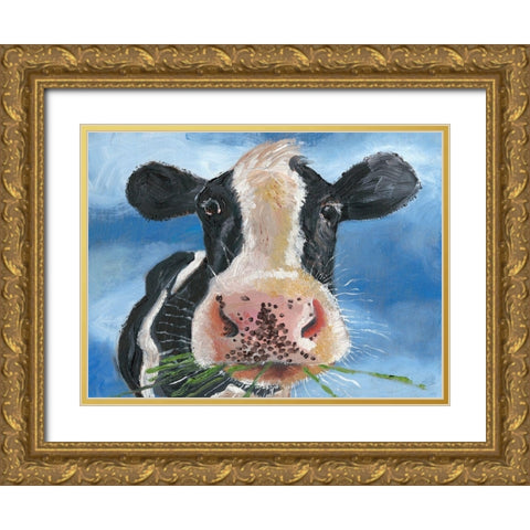 Morning Chew II Gold Ornate Wood Framed Art Print with Double Matting by Ludwig, Alicia