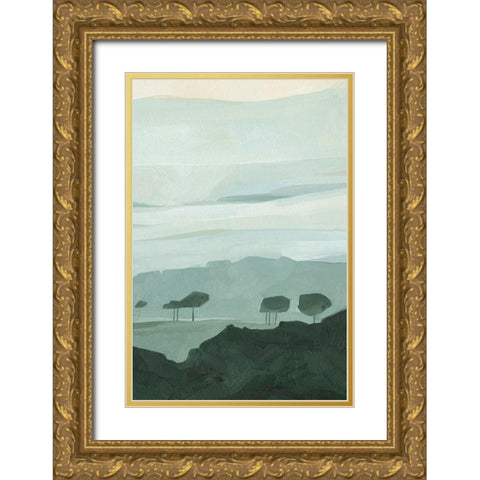 Blue Ridge Fog II Gold Ornate Wood Framed Art Print with Double Matting by Scarvey, Emma