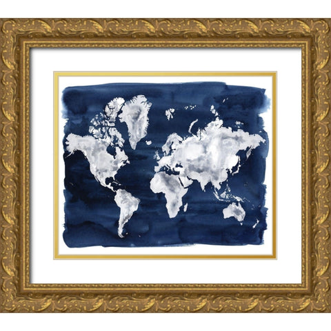 Water World II Gold Ornate Wood Framed Art Print with Double Matting by Popp, Grace