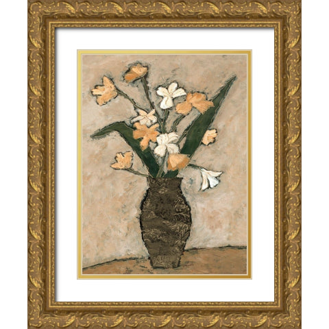 Flowers From B I Gold Ornate Wood Framed Art Print with Double Matting by Bagnato, Judi