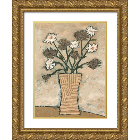 Flowers From B II Gold Ornate Wood Framed Art Print with Double Matting by Bagnato, Judi