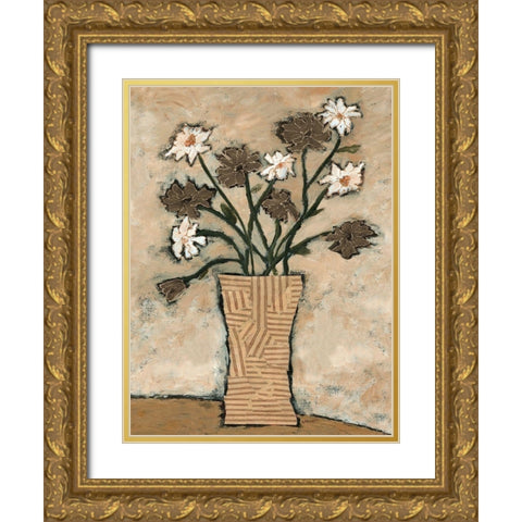 Flowers From B II Gold Ornate Wood Framed Art Print with Double Matting by Bagnato, Judi