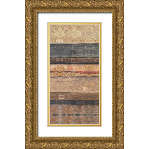 Earthy Reflections I Gold Ornate Wood Framed Art Print with Double Matting by Bagnato, Judi