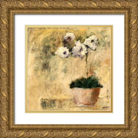 Orchid Textures III Gold Ornate Wood Framed Art Print with Double Matting by Bagnato, Judi