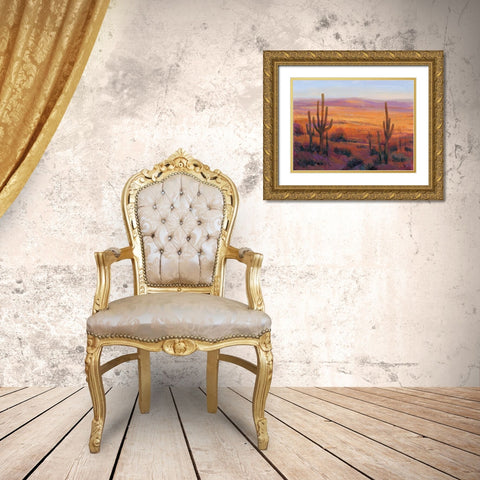 Desert Light II Gold Ornate Wood Framed Art Print with Double Matting by OToole, Tim