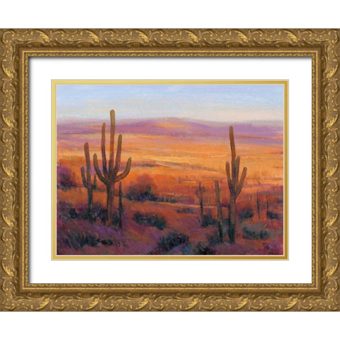 Desert Light II Gold Ornate Wood Framed Art Print with Double Matting by OToole, Tim