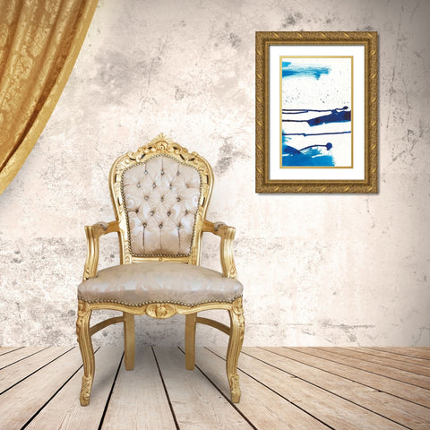 Blue Mystic II Gold Ornate Wood Framed Art Print with Double Matting by Combs, Joyce