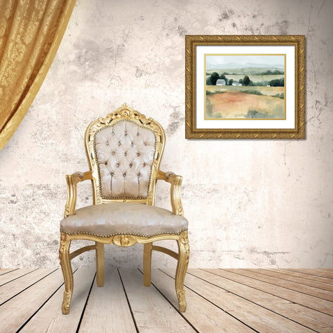 Family Farm I Gold Ornate Wood Framed Art Print with Double Matting by Popp, Grace