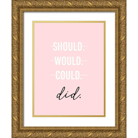 GRL PWR II Gold Ornate Wood Framed Art Print with Double Matting by Hambly, Anna