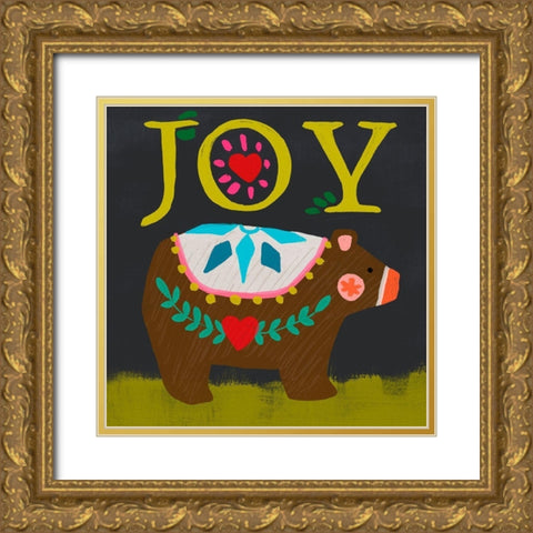 Nordic Joy I Gold Ornate Wood Framed Art Print with Double Matting by Vess, June Erica