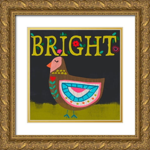 Nordic Joy IV Gold Ornate Wood Framed Art Print with Double Matting by Vess, June Erica