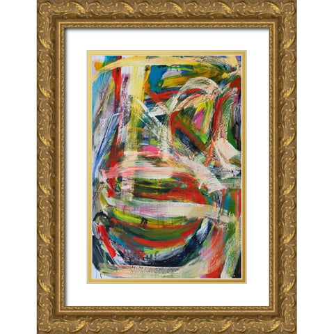 Rock Star II Gold Ornate Wood Framed Art Print with Double Matting by Fuchs, Jodi