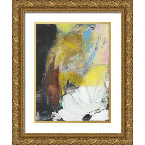 Abstract Koi Pond I Gold Ornate Wood Framed Art Print with Double Matting by Fuchs, Jodi