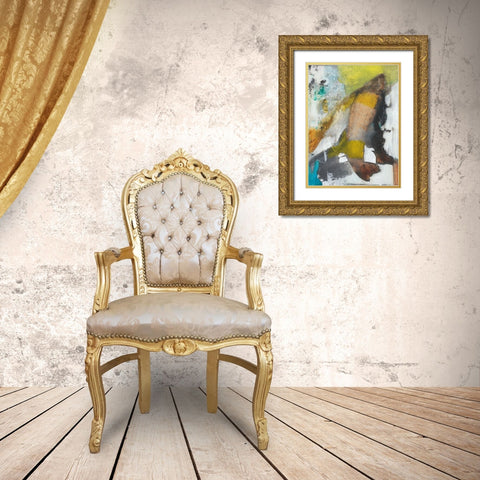 Abstract Koi Pond II Gold Ornate Wood Framed Art Print with Double Matting by Fuchs, Jodi