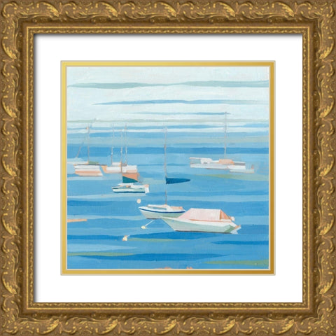 Summer Regatta I Gold Ornate Wood Framed Art Print with Double Matting by Scarvey, Emma