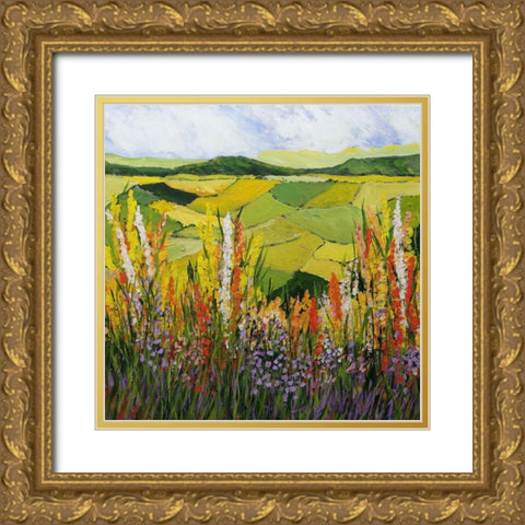 How Green is my Valley Gold Ornate Wood Framed Art Print with Double Matting by Friedlander, Allan