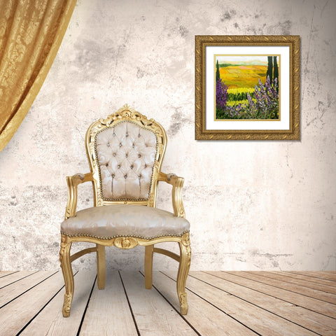 Golden Acres Gold Ornate Wood Framed Art Print with Double Matting by Friedlander, Allan