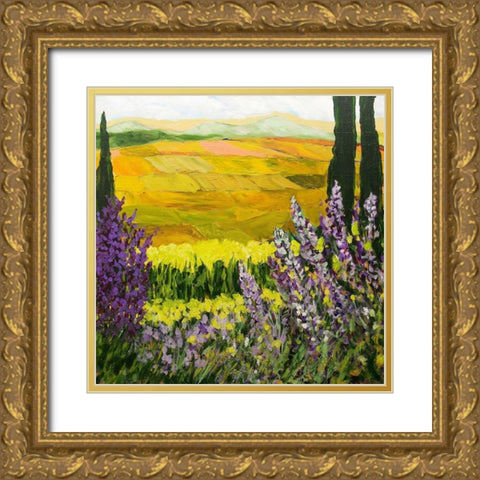 Golden Acres Gold Ornate Wood Framed Art Print with Double Matting by Friedlander, Allan