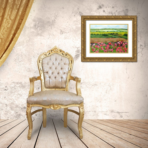 Ginger Green Gold Ornate Wood Framed Art Print with Double Matting by Friedlander, Allan