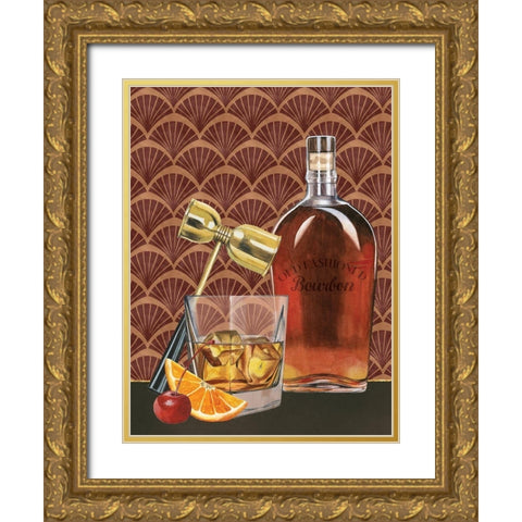 Bar Gatsby II Gold Ornate Wood Framed Art Print with Double Matting by Popp, Grace