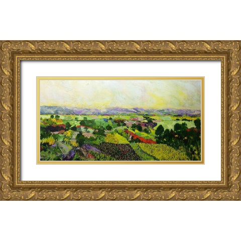 Dawns Early Light Gold Ornate Wood Framed Art Print with Double Matting by Friedlander, Allan