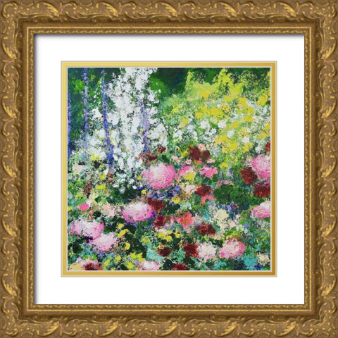 Summertime Gold Ornate Wood Framed Art Print with Double Matting by Friedlander, Allan