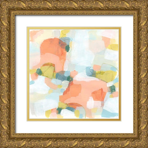 Mosaic Scatter III Gold Ornate Wood Framed Art Print with Double Matting by Vess, June Erica