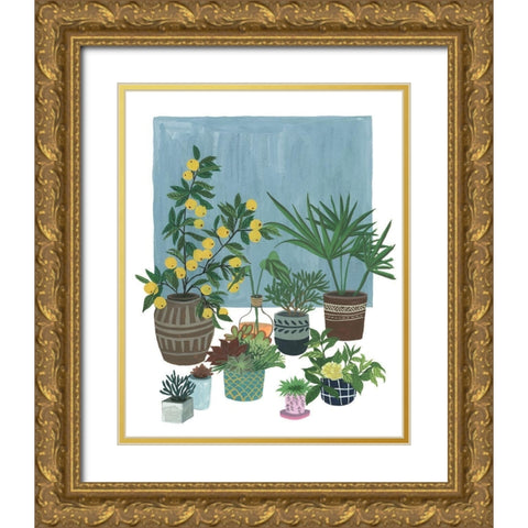 A Portrait of Plants II Gold Ornate Wood Framed Art Print with Double Matting by Wang, Melissa