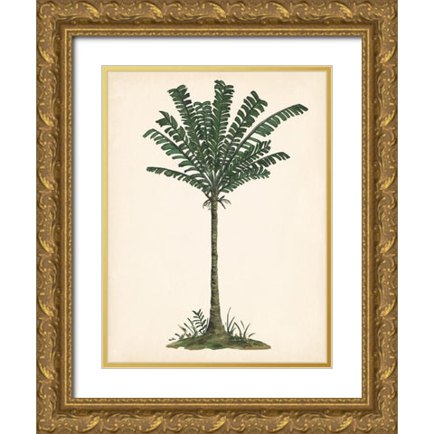Palm Tree Study IV Gold Ornate Wood Framed Art Print with Double Matting by Wang, Melissa