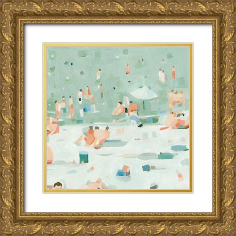 Summer Confetti I Gold Ornate Wood Framed Art Print with Double Matting by Scarvey, Emma