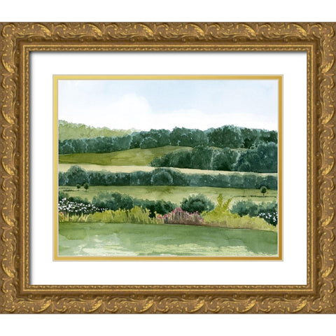 Idyllic Sunday II Gold Ornate Wood Framed Art Print with Double Matting by Popp, Grace