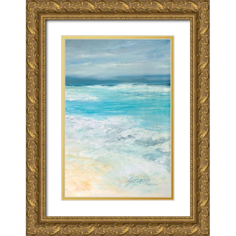 Storm at Sea II Gold Ornate Wood Framed Art Print with Double Matting by Wilkins, Suzanne